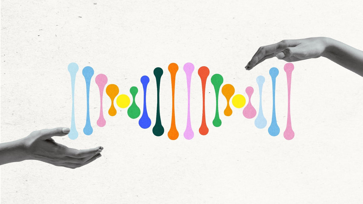 Brand DNA strategy illustration representing brand focus, consistency, and identity